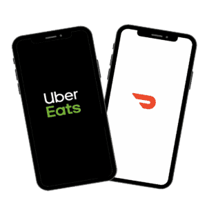 Uber Eats and DoorDash apps